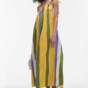 Topshop Multicolor Ruched Dress